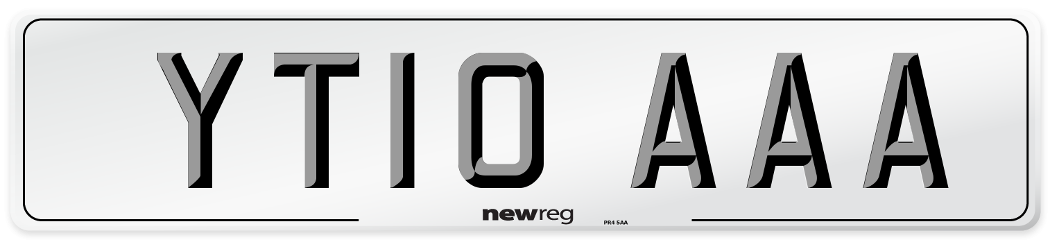 YT10 AAA Number Plate from New Reg